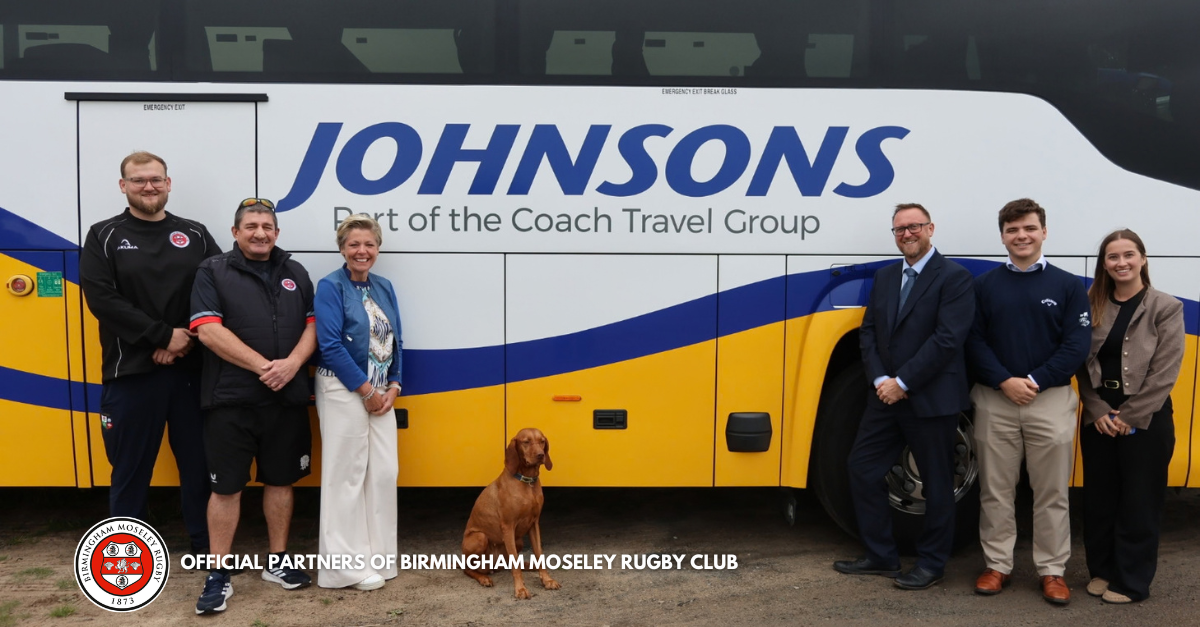 Johnsons Coaches and Birmingham Moseley Rugby Club Join Forces to Support Fans, Players and the Local Community