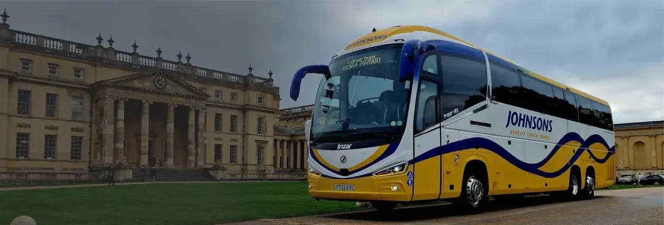 Coach parked outside Stowe School