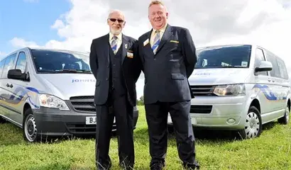 Mini buses and drivers