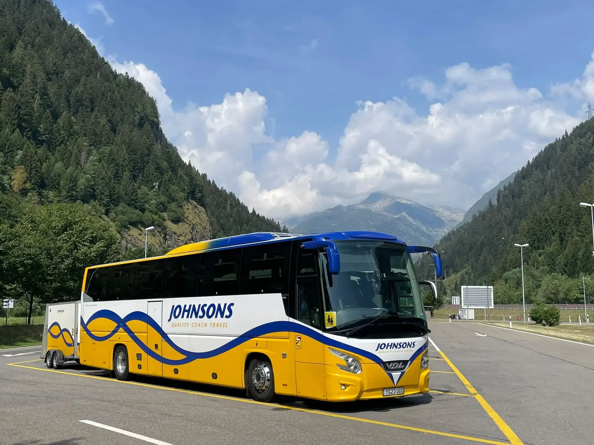 Coach In Mountains