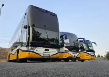 Aside coaches parked