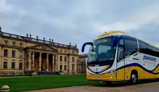 Coach parked outside Stowe School