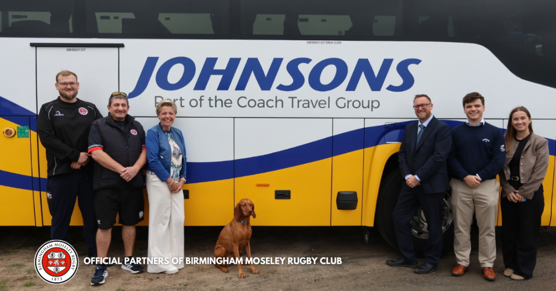 Johnsons Coaches and Birmingham Moseley Rugby Club Join Forces to Support Fans, Players and the Local Community